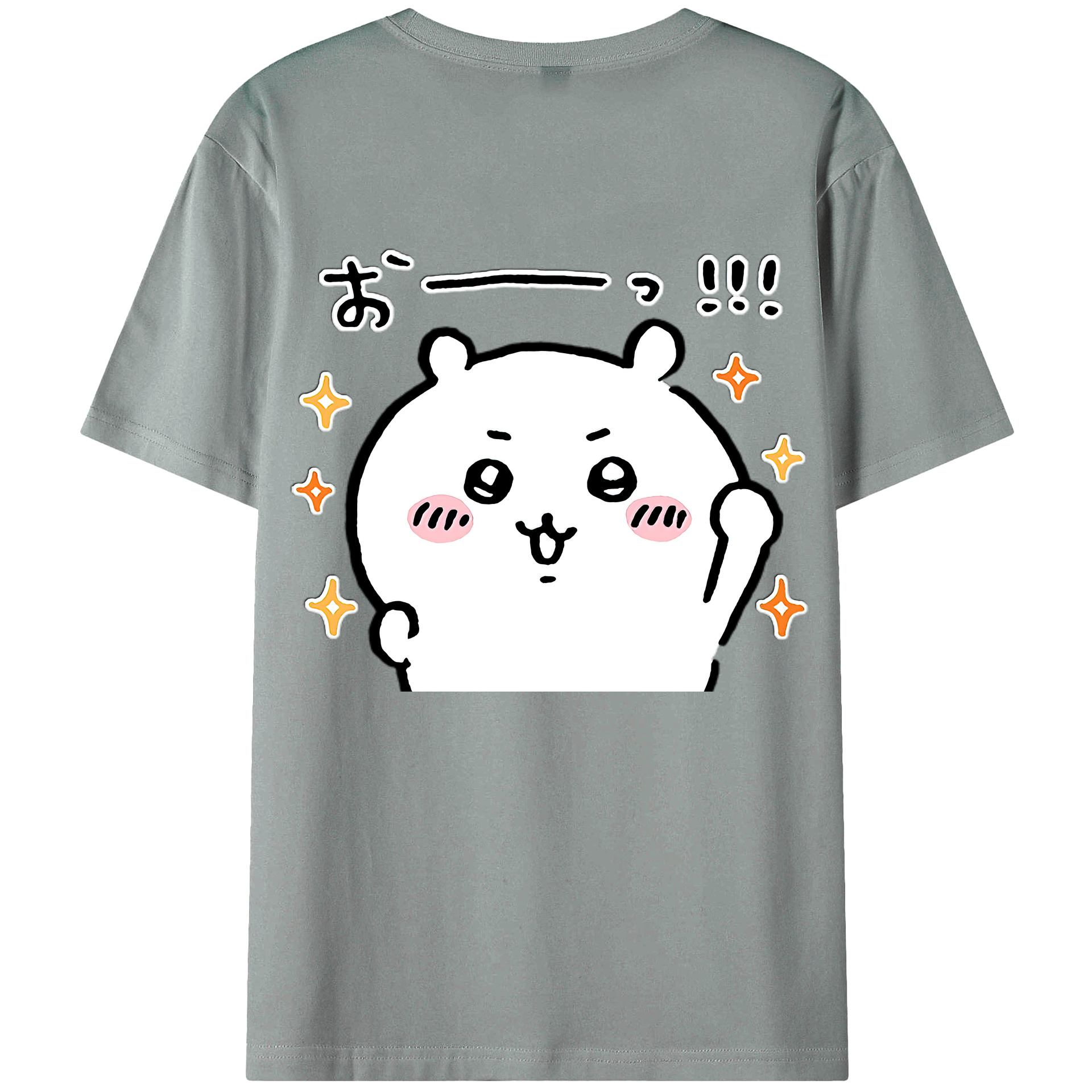 （画像用） ちいかわ ちいかわ Chii-kawa chiikawa 綿100％ メンズ半袖Tシャツ（バックプリント） 通気性